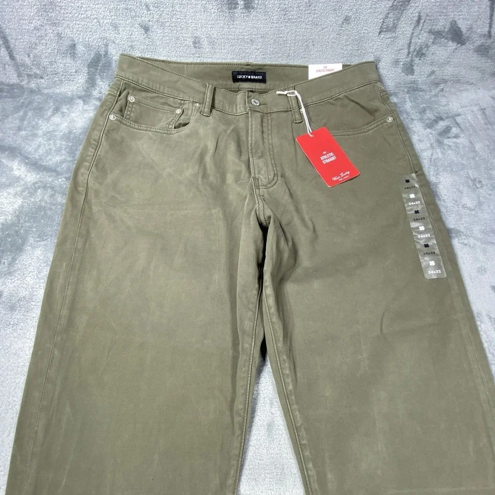 Lucky Brand Men's Slim Straight Jeans Olive Green